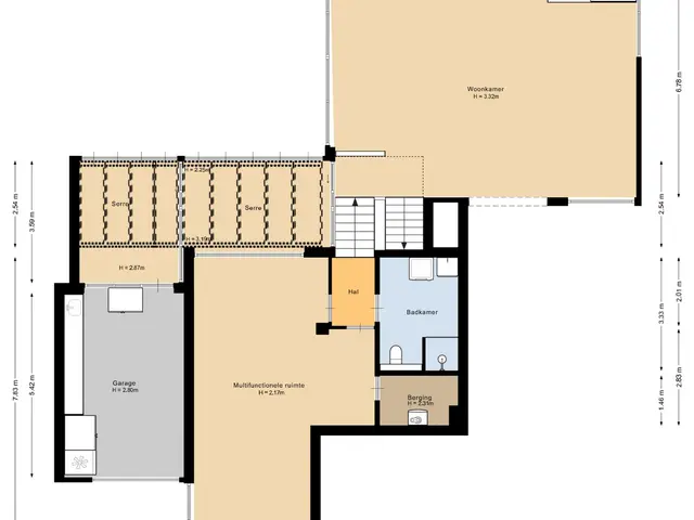 Plattegrond van Tiendweg 7