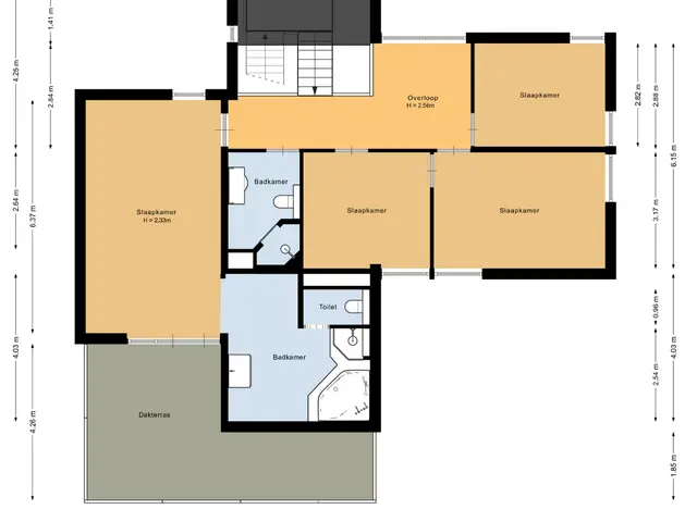 Plattegrond van Tiendweg 7