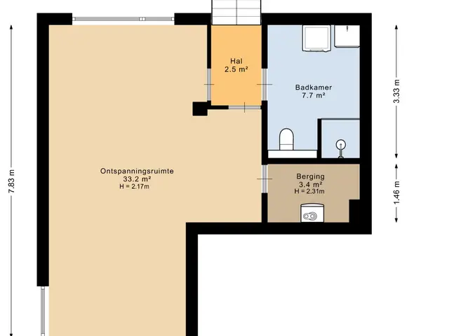 Plattegrond van Tiendweg 7