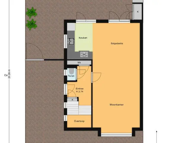 Plattegrond van Molenstraat 102