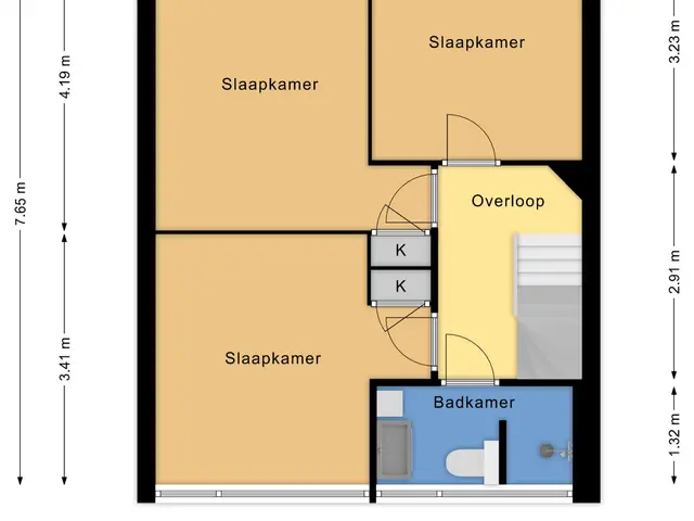 Plattegrond van Bachlaan 15