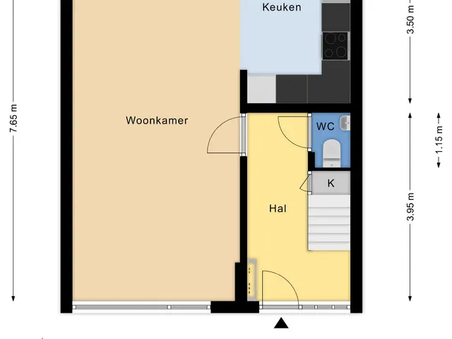 Plattegrond van Bachlaan 15
