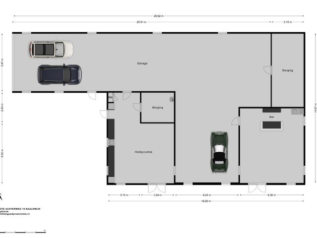 Plattegrond van Grote Achterweg 19
