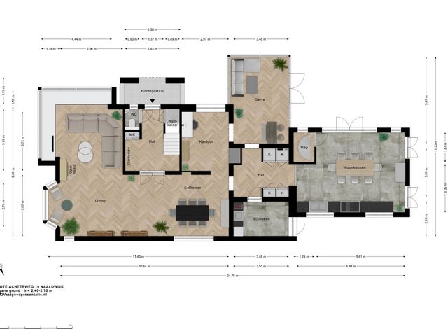 Plattegrond van Grote Achterweg 19
