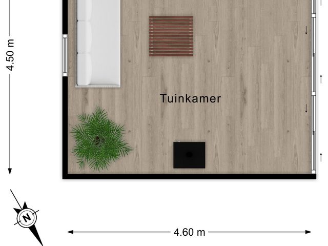 Plattegrond van Grote Achterweg 19