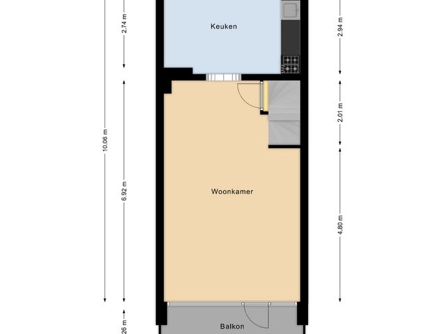 Plattegrond van Duyvenvoordestraat 17