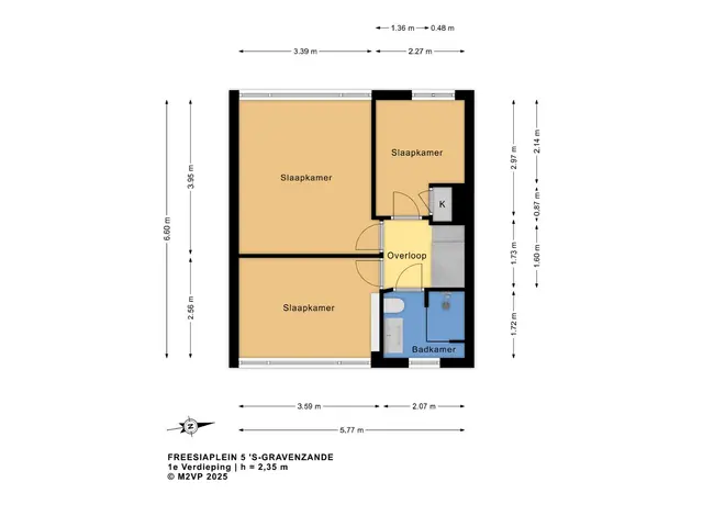 Plattegrond van Freesiaplein 5