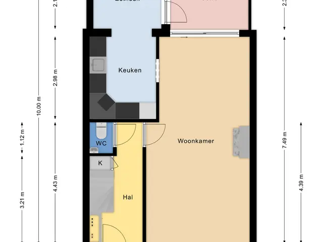 Plattegrond van Pompe v Meerdervoortstraat 3