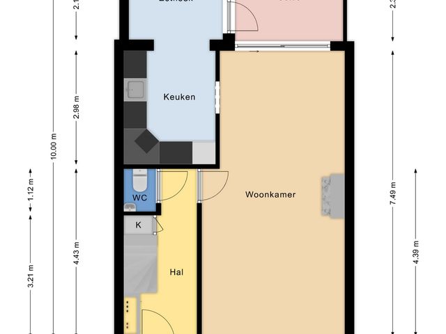 Plattegrond van Pompe v Meerdervoortstraat 3