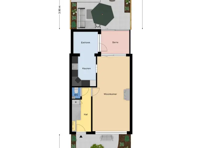 Plattegrond van Pompe v Meerdervoortstraat 3