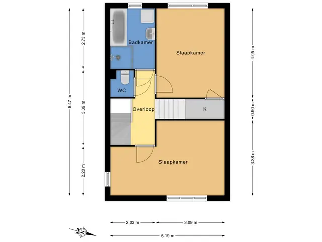 Plattegrond van Vondellaan 16
