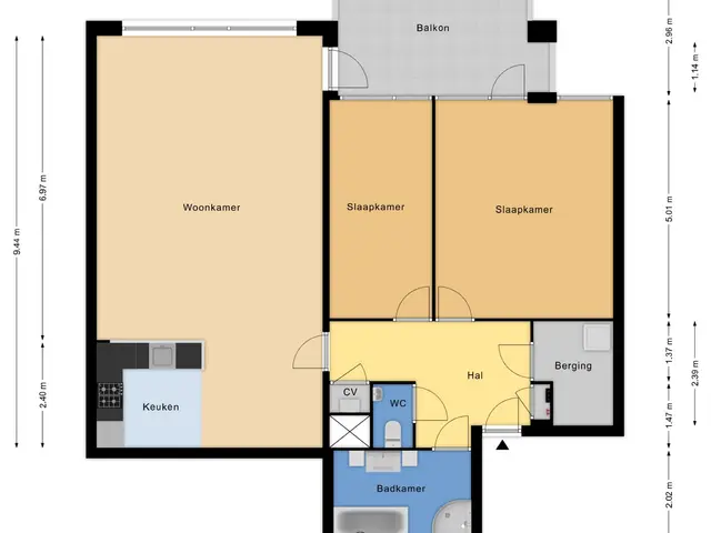 Plattegrond van Rijnveste 11