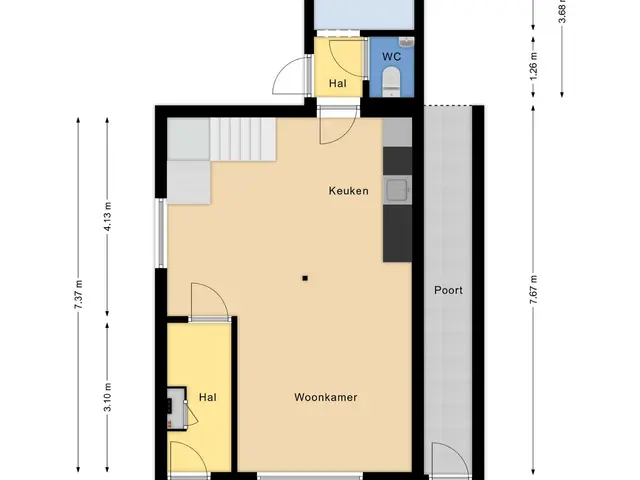 Plattegrond van Molenstraat 19