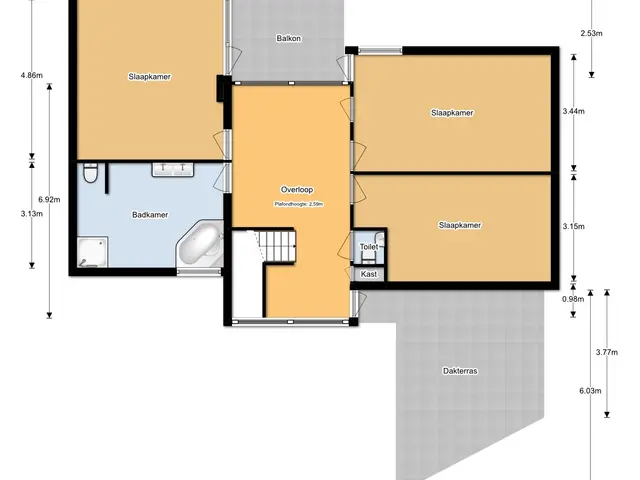 Plattegrond van Kreeklaan 6