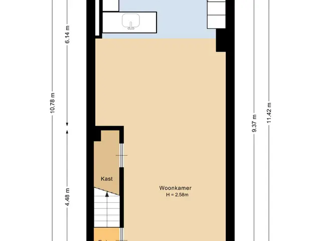 Plattegrond van Braamstraat 27