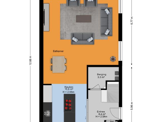 Plattegrond van Staalvisserstraat 25