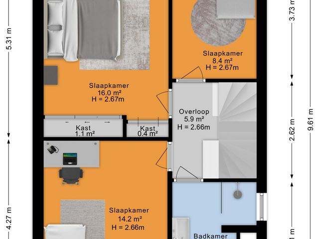 Plattegrond van Staalvisserstraat 25