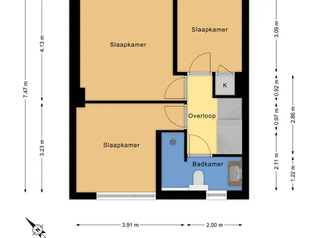 Plattegrond van Burgemeester Kampschoerstraat 50