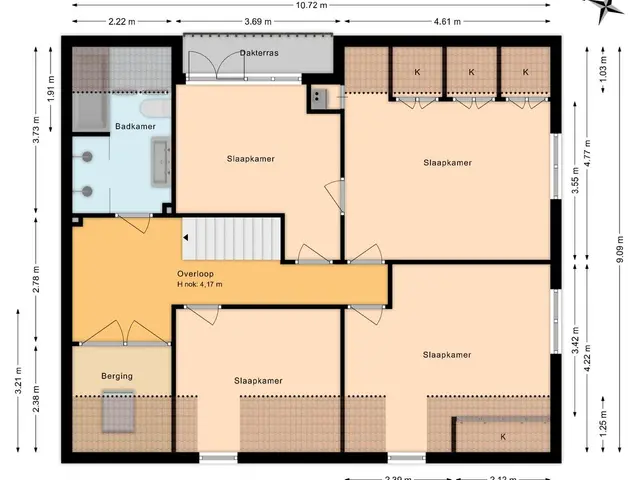 Plattegrond van Monsterseweg 61
