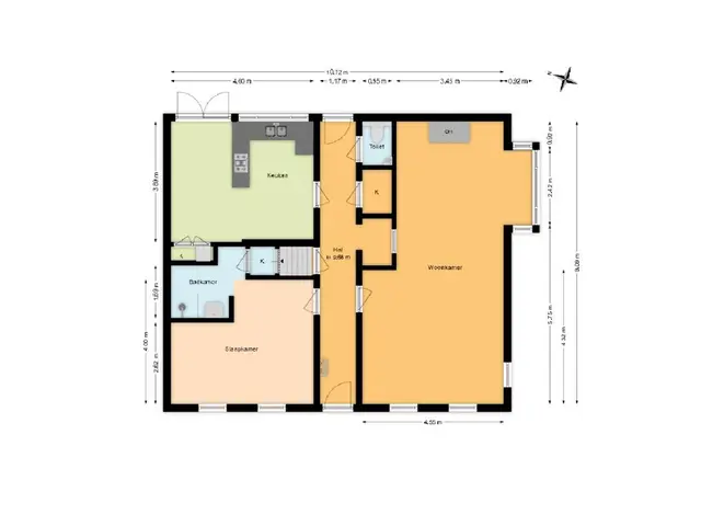 Plattegrond van Monsterseweg 61