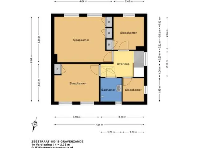 Plattegrond van Zeestraat 150