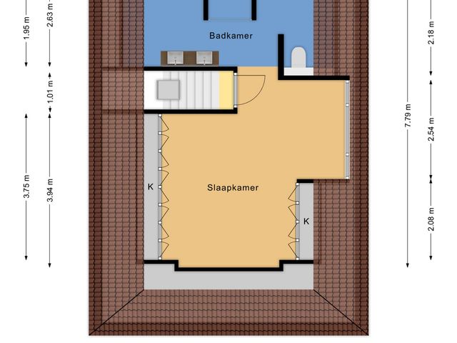 Plattegrond van Kleine Achterweg 44A