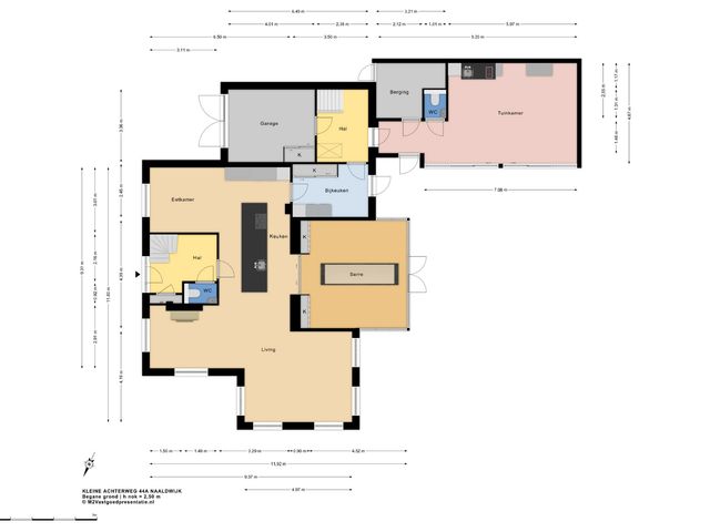 Plattegrond van Kleine Achterweg 44A