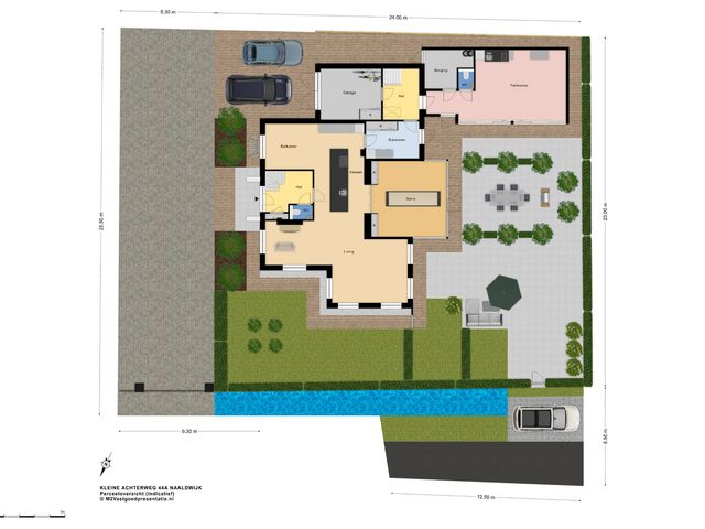 Plattegrond van Kleine Achterweg 44A
