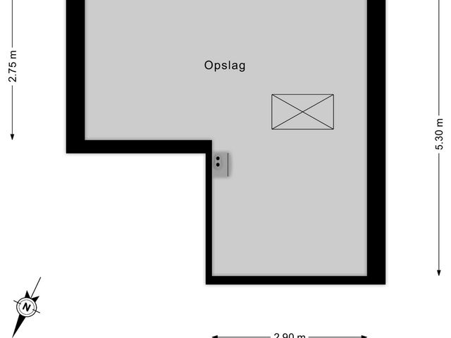 Plattegrond van Kleine Achterweg 44A