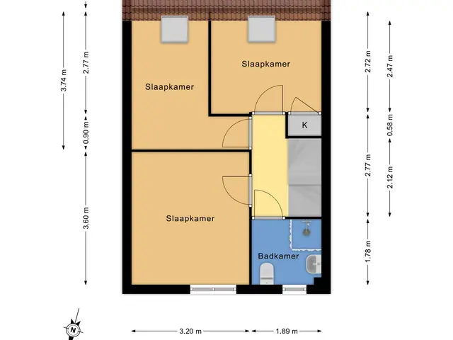 Plattegrond van Vestdijklaan 33