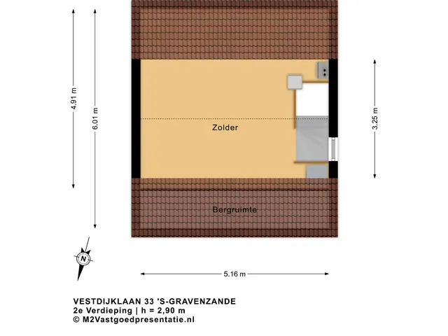Plattegrond van Vestdijklaan 33