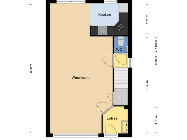 Plattegrond van Vestdijklaan 33