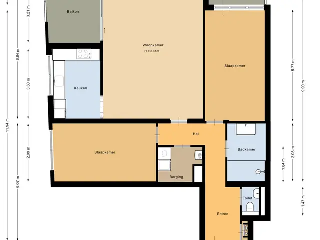 Plattegrond van Arendshorst 57