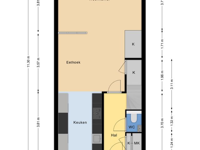 Plattegrond van Fluwijn 109