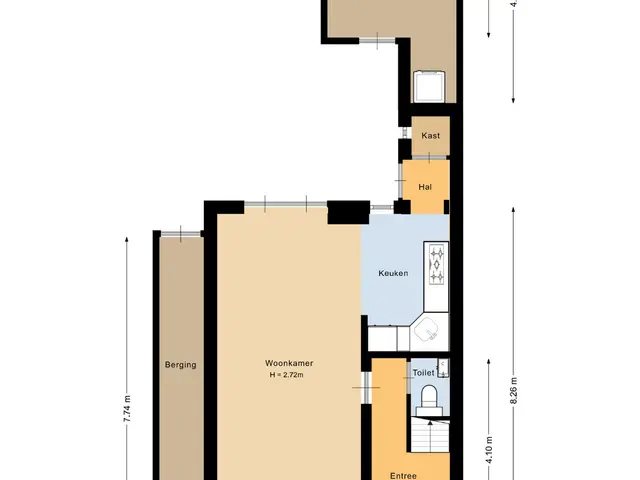 Plattegrond van de Konnighstraat 8