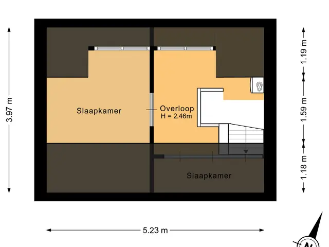 Plattegrond van de Konnighstraat 8