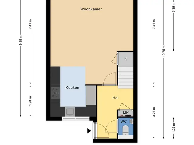 Plattegrond van De Boerstraat 52