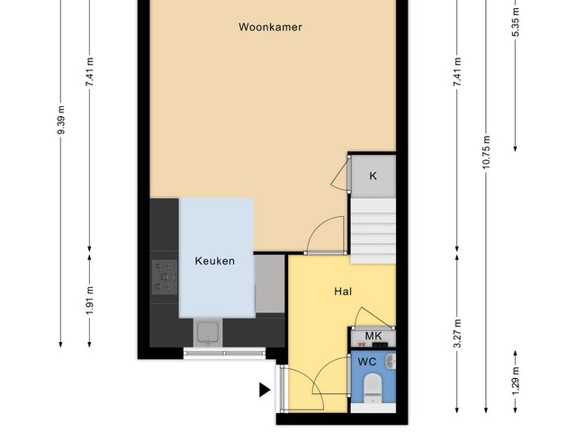 Plattegrond van De Boerstraat 52