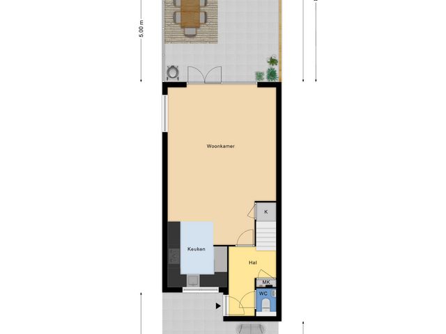 Plattegrond van De Boerstraat 52