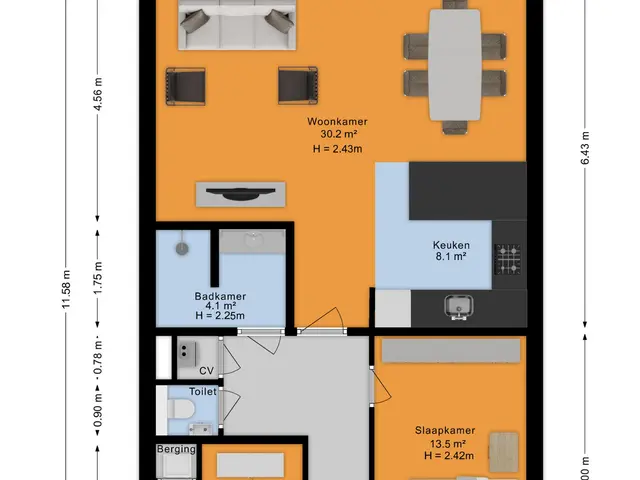 Plattegrond van Midden-Scheepvaartstraat 33