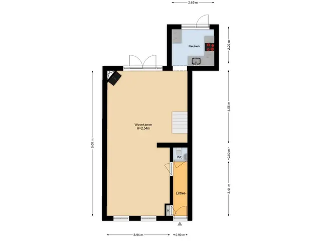 Plattegrond van Havenstraat 24