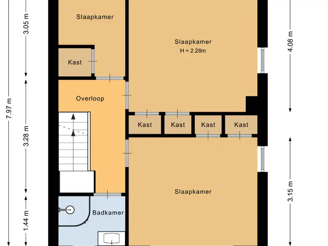 Plattegrond van Hoflaan 71