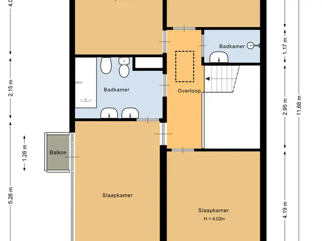 Plattegrond van Merellaan 13