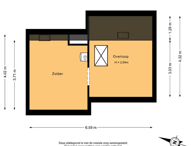 Plattegrond van Merellaan 13