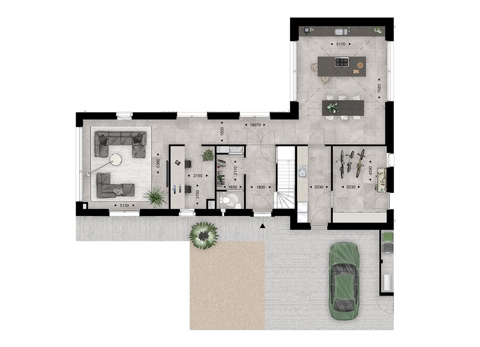 Foto van Landhuis B - gespiegeld, Bouwnummer 12