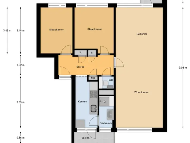 Plattegrond van Cornelis Bosstraat 20