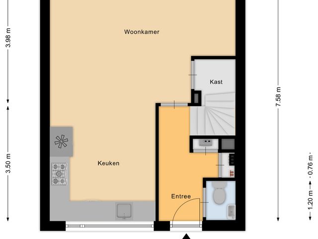 Plattegrond van Pieter Florisstraat 36