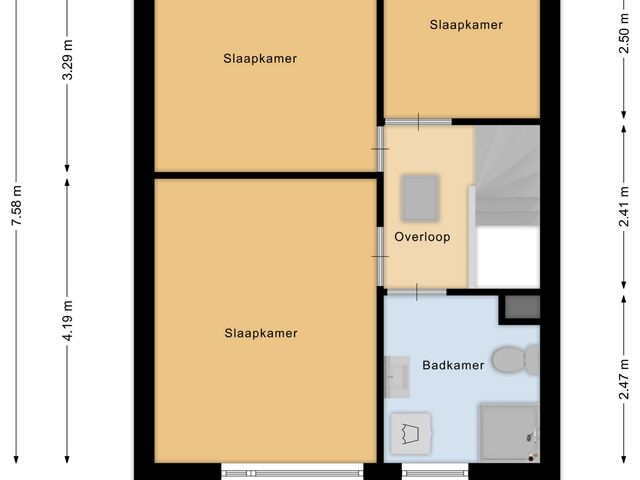 Plattegrond van Pieter Florisstraat 36