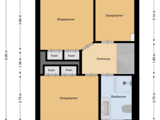 Plattegrond van Bergen op Zoomstraat 6