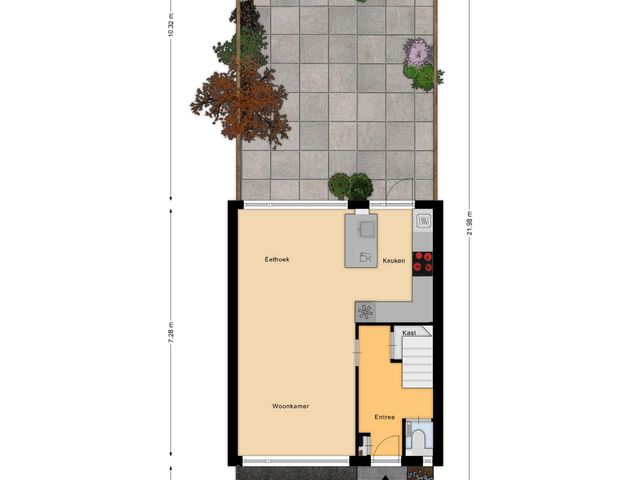 Plattegrond van Kardinaal de Jongsingel 21